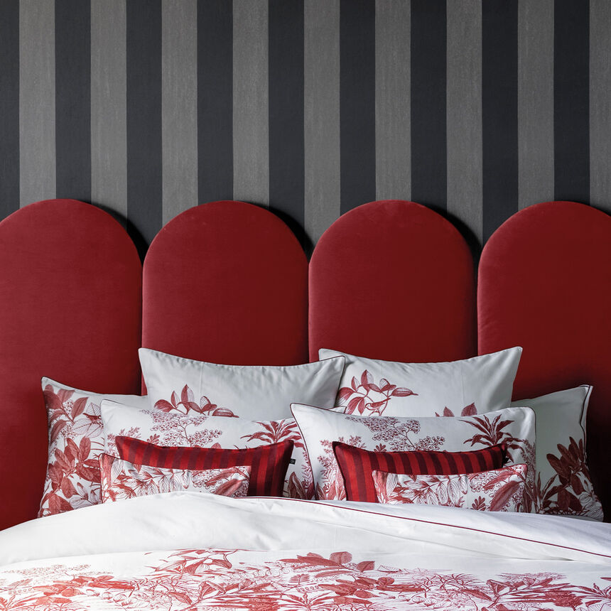 Funda de almohada Feuilles en sc&egrave;ne  Goji 40X80 100% algod&oacute;n, , hi-res image number 4