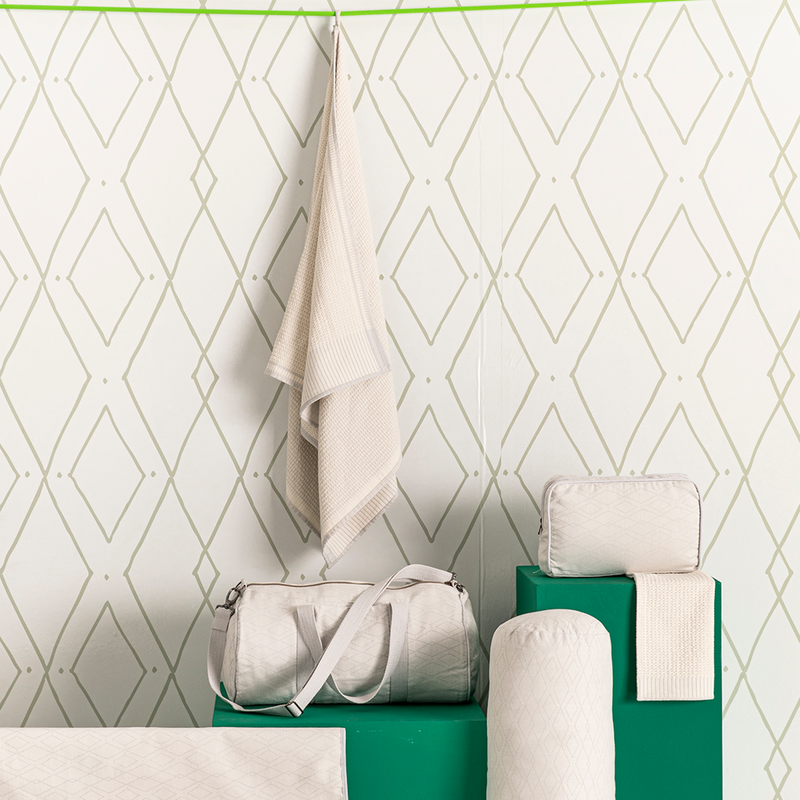 Kit de toallas deportivas Shala beige algodón, , hi-res image number 2