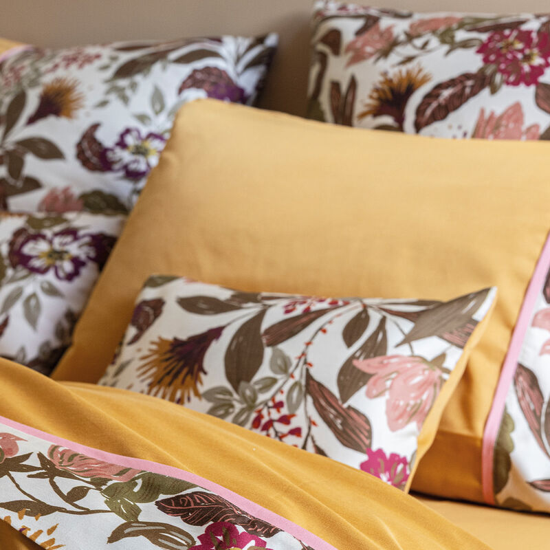Funda de almohada Panache de fleurs Miel 40X80 100% algodón, , hi-res image number 5