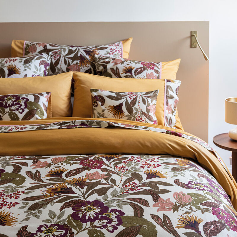 Funda de almohada Panache de fleurs Miel 40X80 100% algodón, , hi-res image number 0