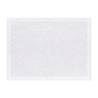 Individual Tivoli Blanc 50x38 100% lino,  Individual Tivoli Blanc 50x38 100% lino