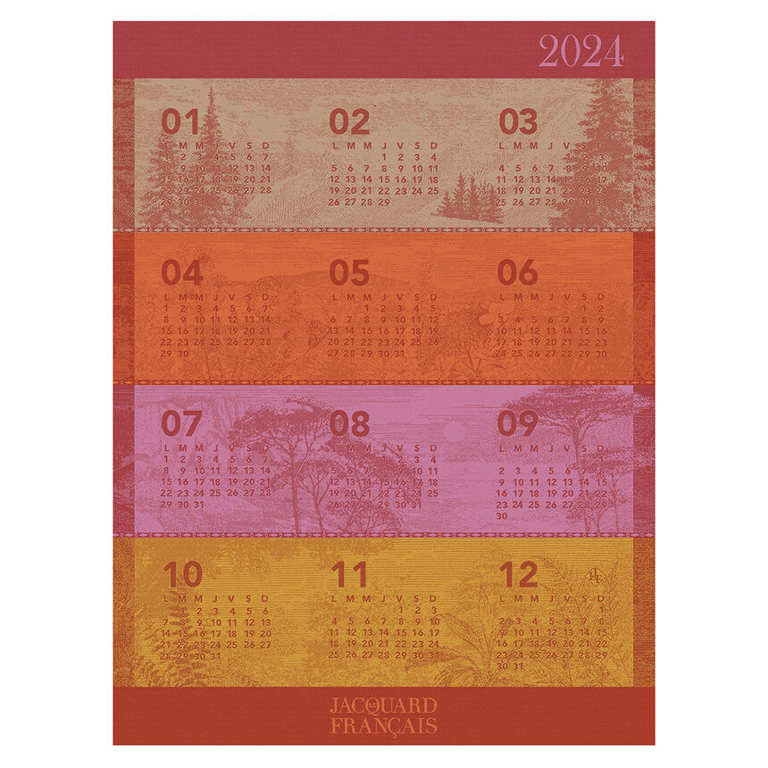 Pa&ntilde;o de cocina Calendrier 2024 Paysages 60x80 100% algodon, , hi-res image number 0