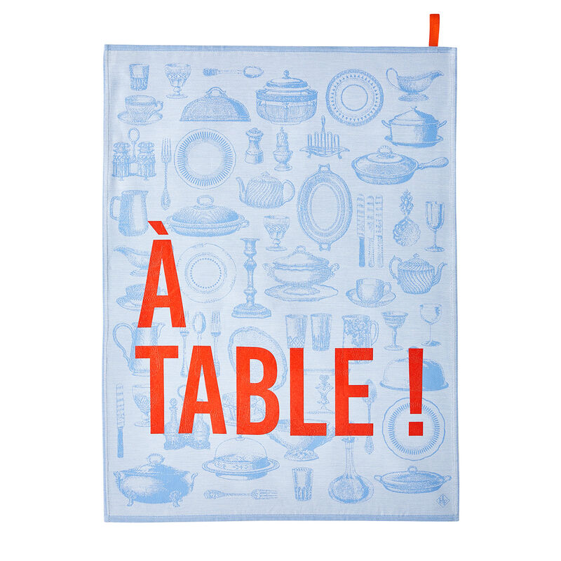 Paño de cocina À table Eau 60x80 100% algodon, , hi-res image number 0