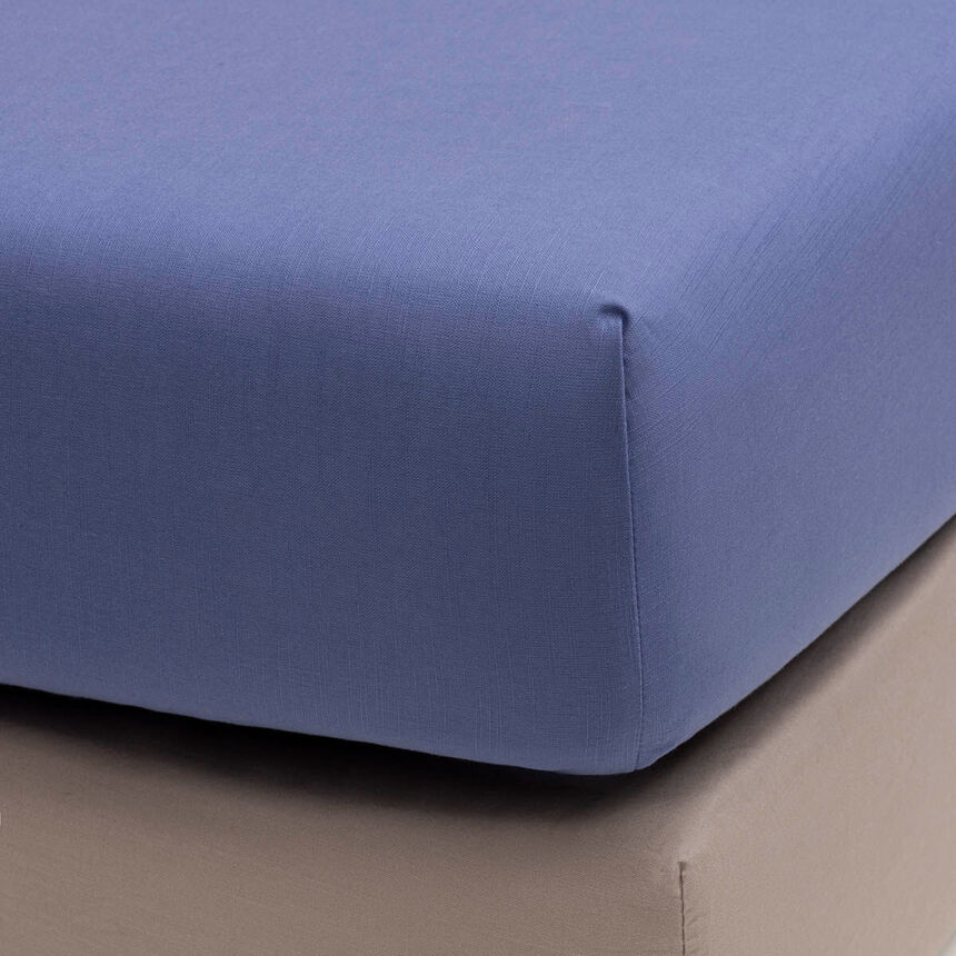 S&aacute;bana ajustable Sulawesi Terre Indigo 100X200X35 100% algodon, , hi-res image number 0