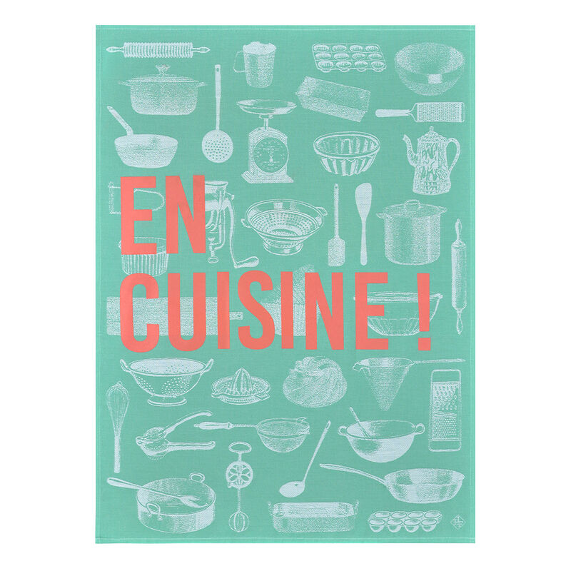 Paño de cocina En Cuisine Mint 60x80 100% algodon, , hi-res image number 0