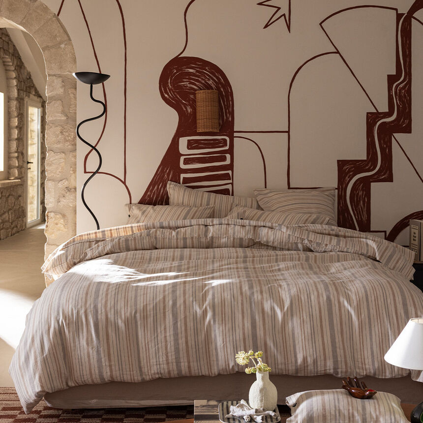 S&aacute;bana plana Dune Algodon, Lino, , hi-res image number 3