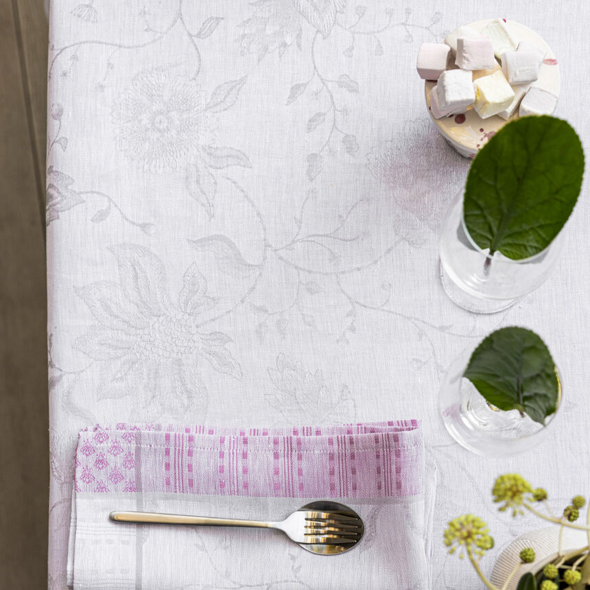 Mantel &Eacute;t&eacute; Indien Fresia 120x120 100% lino, , hi-res image number 3