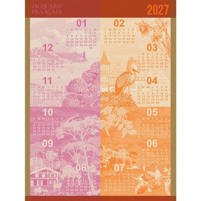 Pa&ntilde;o de cocina Calendrier 2027 Algod&oacute;n
