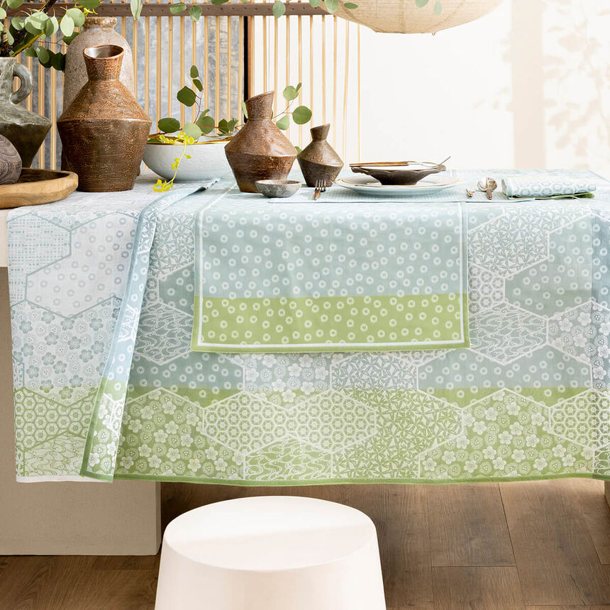 Mantel Wagara C&eacute;ladon 150x150 100% algod&oacute;n, , hi-res image number 2
