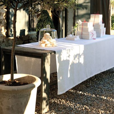 Mantel Tivoli Blanc Ø175 100% lino