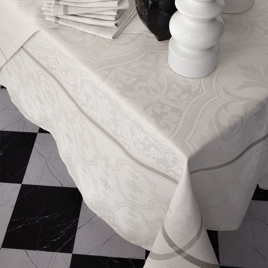 Mantel Armoiries Lys 175x175 100% lino, , hi-res image number 3