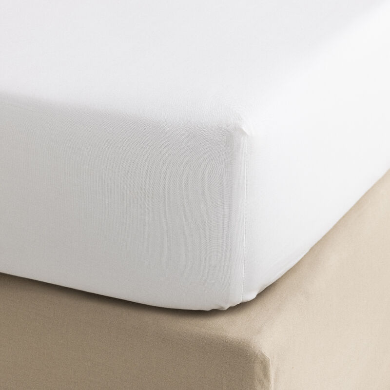 Sábana bajera Songe Blanc 90X200X35 100% algodón, , hi-res