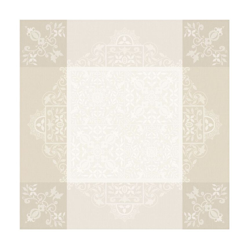Mantel Venezia Ivoire Ivoire 175x175 100% algodon, , hi-res image number 1