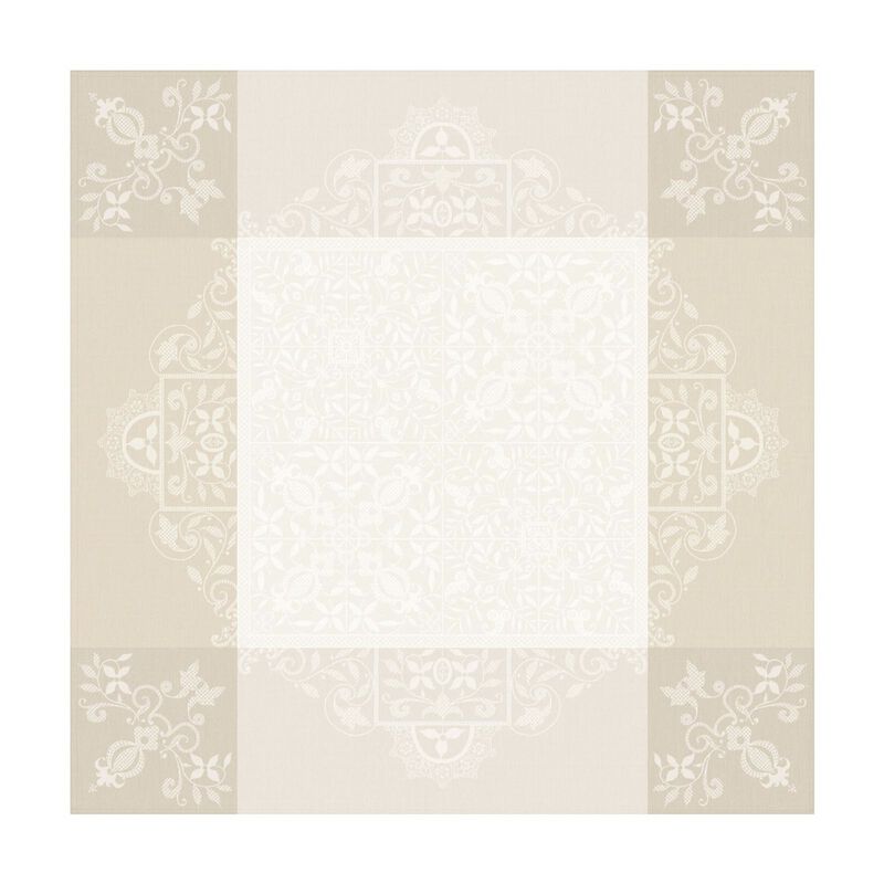 Mantel Venezia Ivoire Ivoire 175x175 100% algodon, , hi-res image number 1