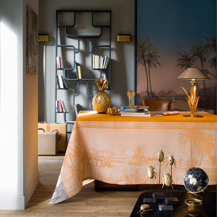 Mantel Croisi&egrave;re sur le Nil Desert 175x175 100% lino, , hi-res image number 0