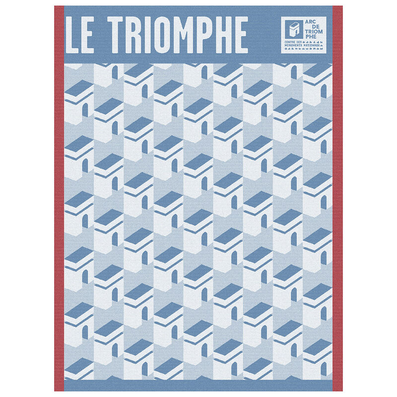 Paño de cocina Arc Triomphe Bleu 60x80 100% algodon, , hi-res