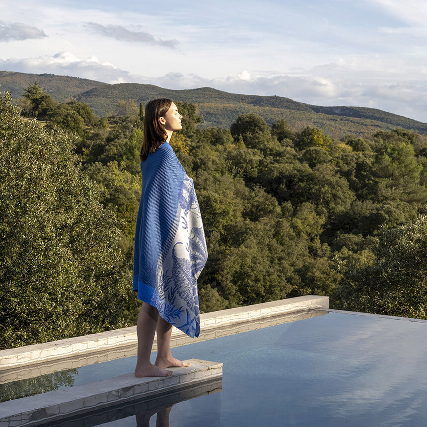 Toalla de playa Recifs Azur 100x200 100% algodon, , hi-res image number 1