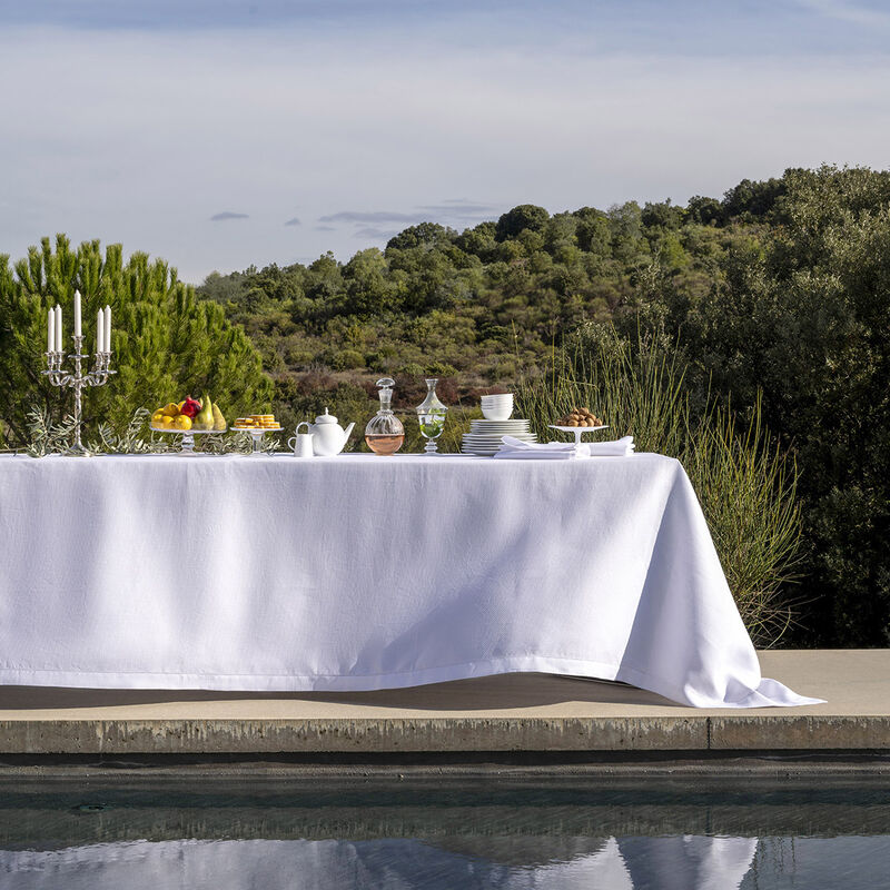 Mantel Portofino Bianco 175x175 100% lino, , hi-res