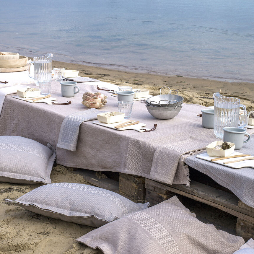 Funda de coj&iacute;n Slow Life Metal 47x47 89% algod&oacute;n / 11% lino, , hi-res image number 3