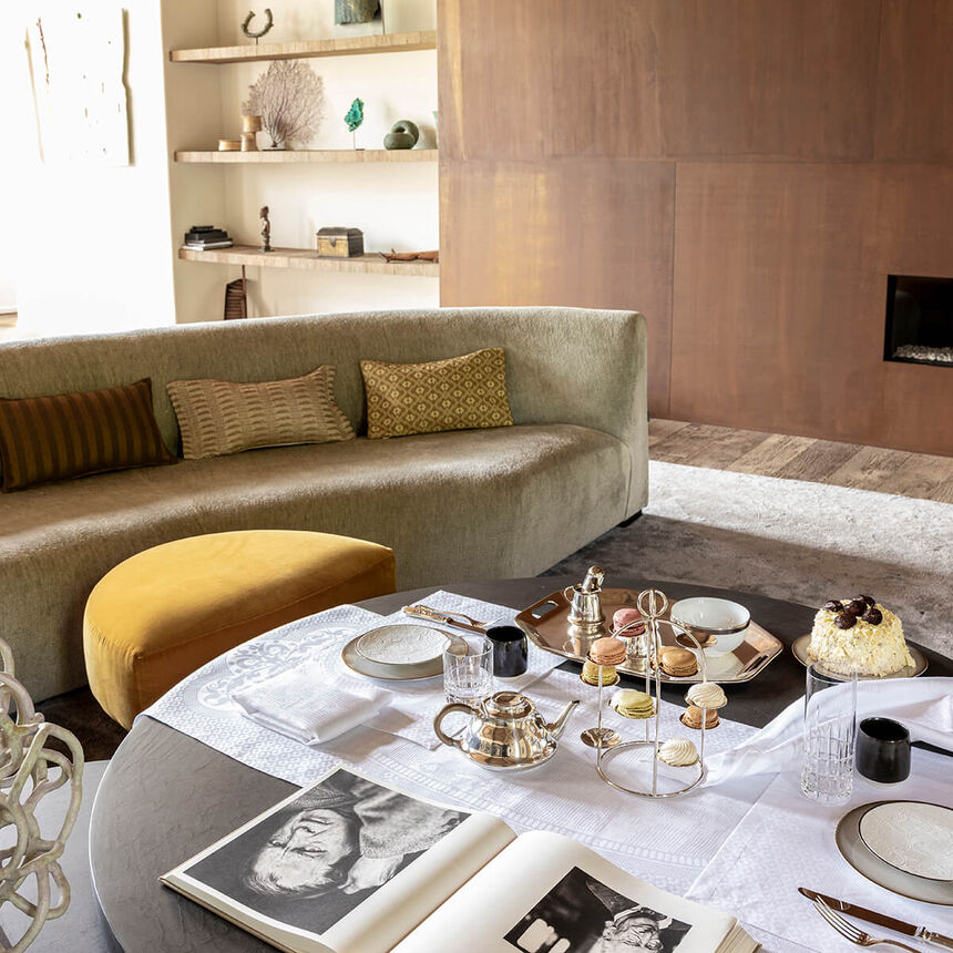 Camino de mesa &Eacute;vasion C&eacute;leste Blanc Pur 50x150 100% lino, , hi-res image number 0