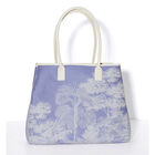 Bolsa de hombro Paysage Bleu  100% algodon, revestimiento acrílico. Adornos: Piel de vaca, , hi-res image number 1
