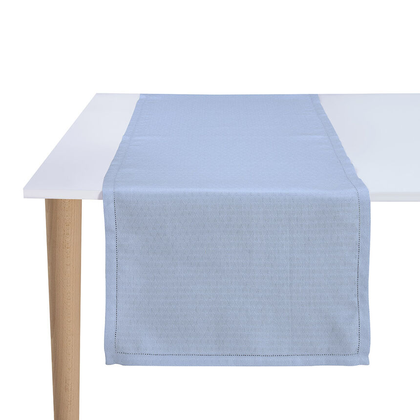 Camino de mesa Portofino G&eacute;o Mare 50x150 100% lino, , hi-res image number 1