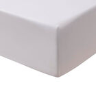 Sábana ajustable Feuilles en scène Blanc 100X200X35 100% algodón, , hi-res image number 0