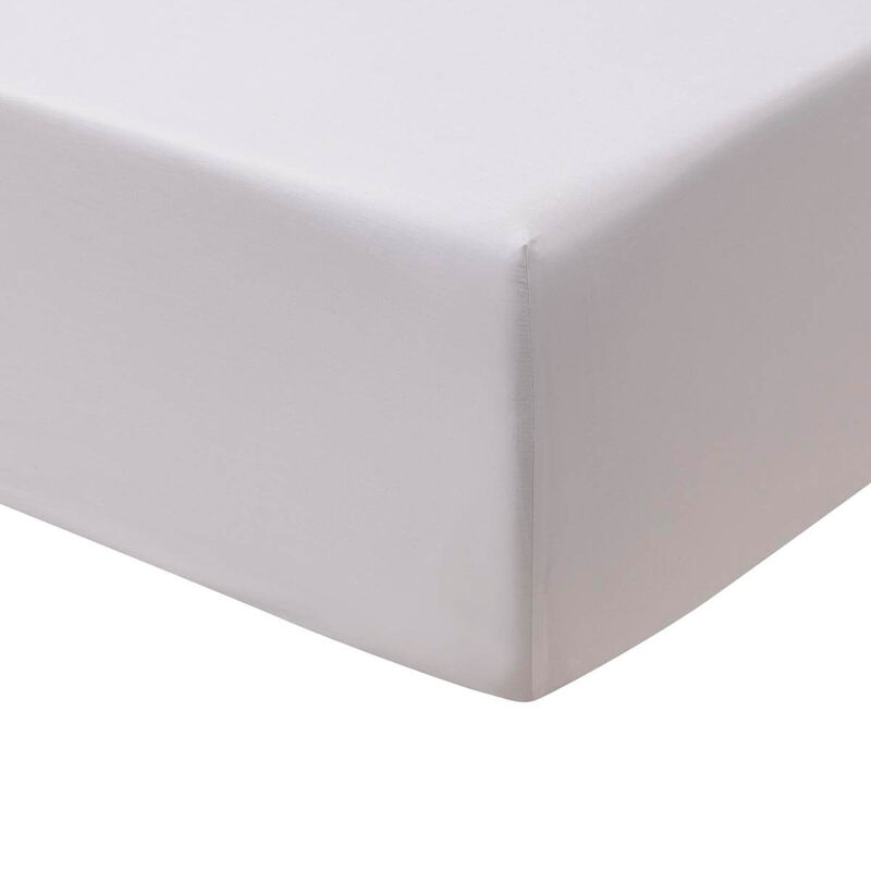 Sábana ajustable Feuilles en scène Blanc 100X200X35 100% algodón, , hi-res image number 0