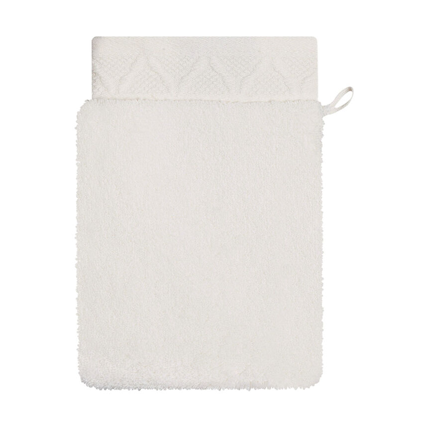Guante de ba&ntilde;o Caresse Ivoire 15x22 100% algod&oacute;n, , hi-res image number 0