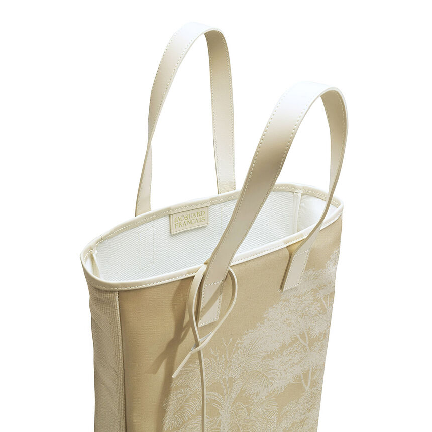 Bolsa de mano Paysage Brun  100% algodon, revestimiento acr&iacute;lico. Adornos: Piel de vaca, , hi-res image number 2