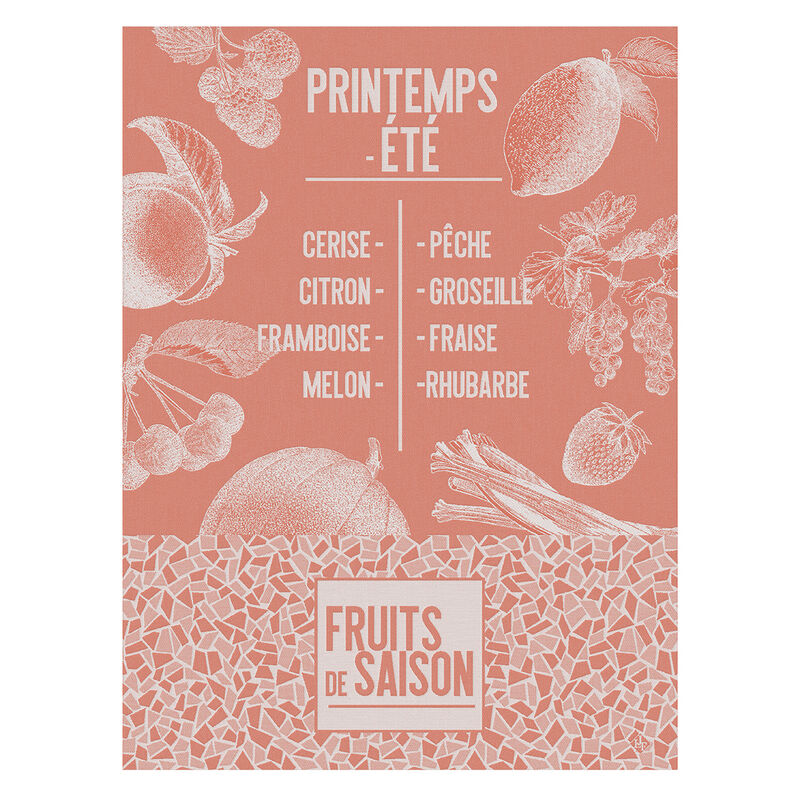 Paño de cocina De Saison Fruits Abricot 60x80 100% algodon, , hi-res image number 0