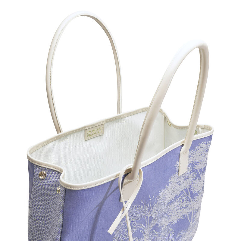 Bolsa de hombro Paysage Bleu  100% algodon, revestimiento acrílico. Adornos: Piel de vaca, , hi-res image number 4