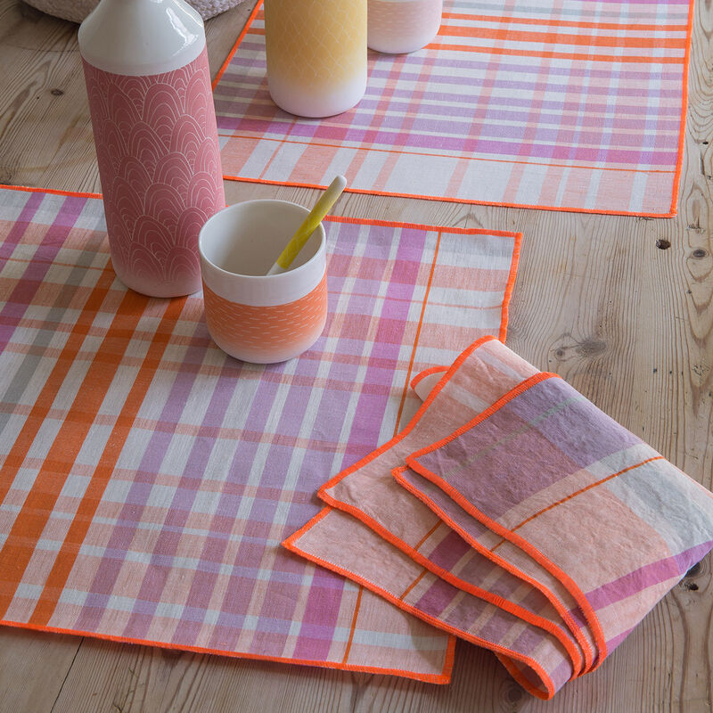 Individual Brunch Pêche 48x36 100% lino, , hi-res image number 0