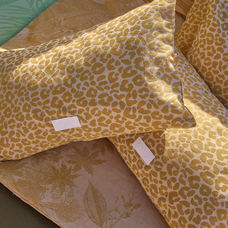 Funda de cojín Sinharâja Fauve 60x60 100% algodón, , hi-res image number 2