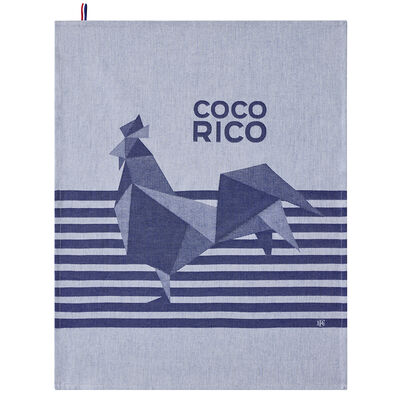 Paño de cocina Coco-Rico Bleu 60x80 100% algodón,  Paño de cocina Coco-Rico Bleu 60x80 100% algodón