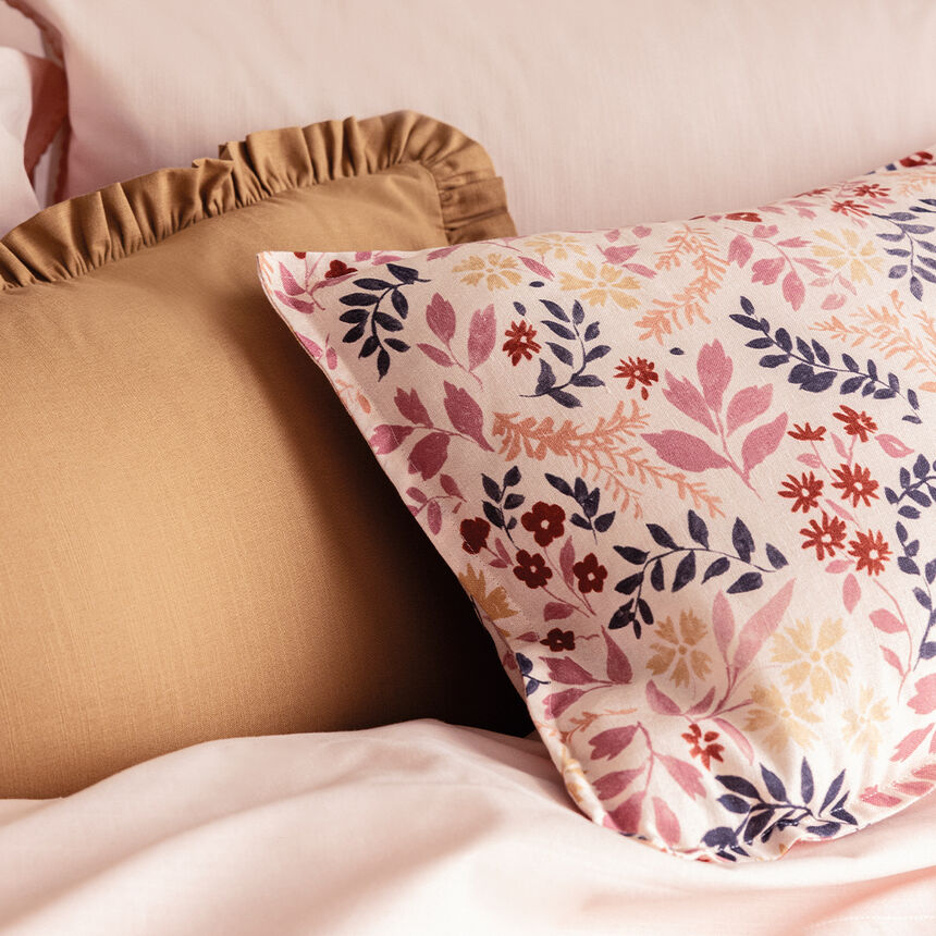 Funda de coj&iacute;n Campagne Rose 30x50 50% algod&oacute;n - 50% lino, , hi-res image number 1