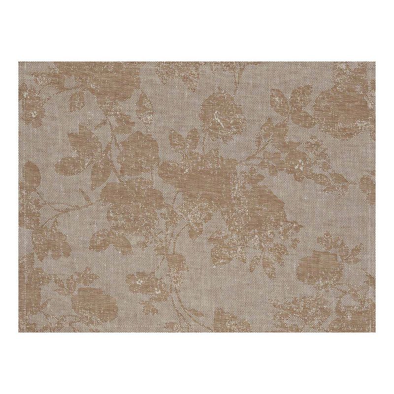 Individual antimancha Casual Flower Noisette 45x35 100% lino, revestimiento acrílico, , hi-res image number 1