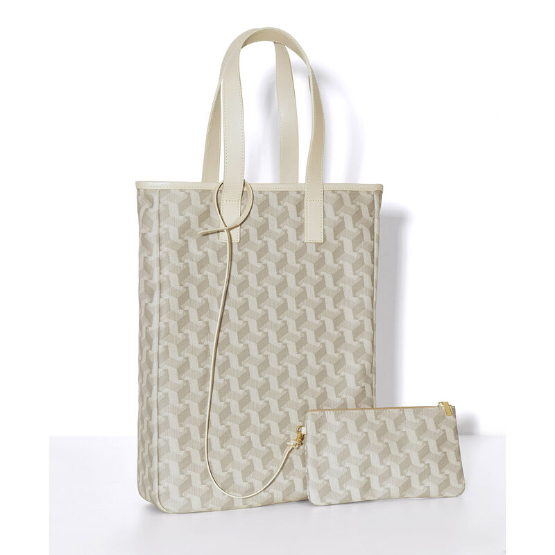 Bolsa de mano Picto Beige 100% algodon, revestimiento acrílico. Adornos: Piel de vaca, , hi-res image number 2