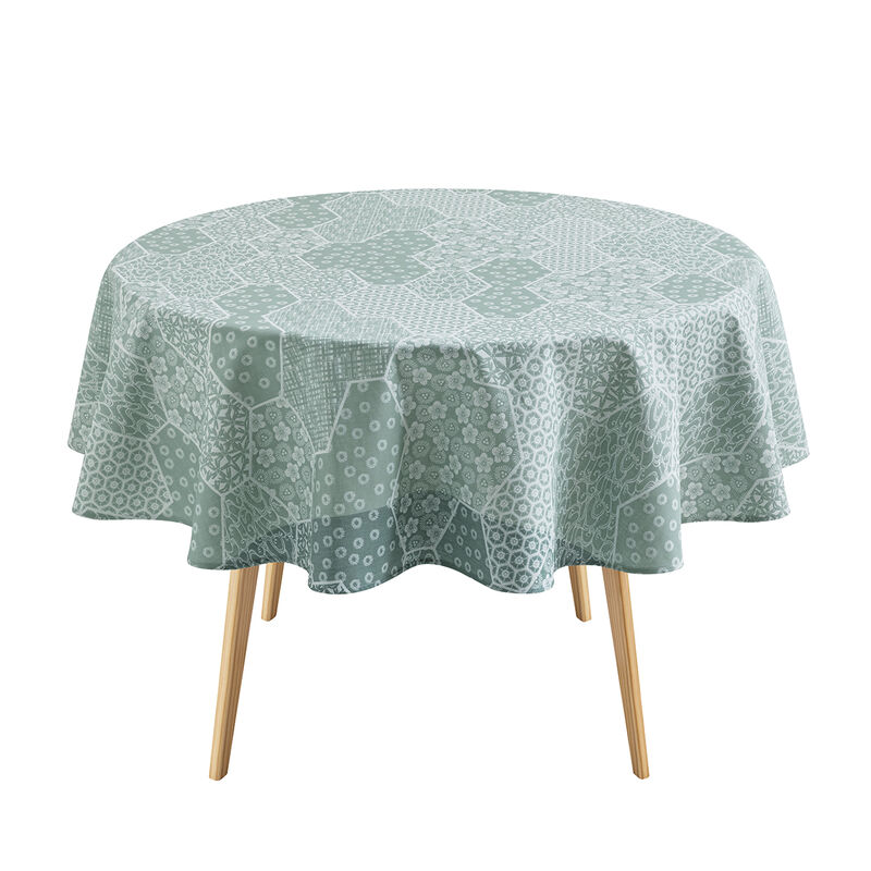 Mantel antimancha Wagara antimancha Céladon 150x150 100% algodón, , hi-res image number 2