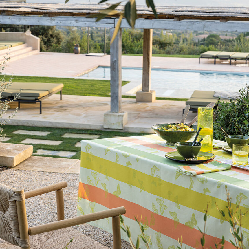 Mantel Bal des papillons Citrus &Oslash;175 100% algod&oacute;n, , hi-res image number 1