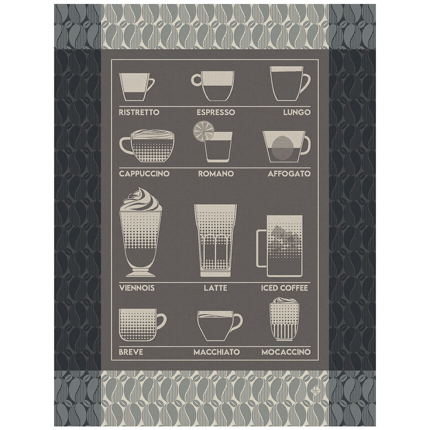 Pa&ntilde;o de cocina Barista Ristretto 60x80 100% algod&oacute;n, , hi-res image number 0