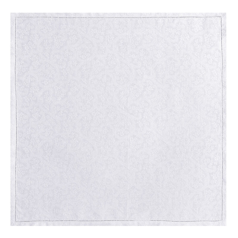 Servilleta Portofino Fiori Bianco 58x58 100% lino, , hi-res image number 1