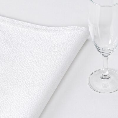 Servilleta Offre White Galuchat 56x56 100% algodon,  Servilleta Offre White Galuchat 56x56 100% algodon