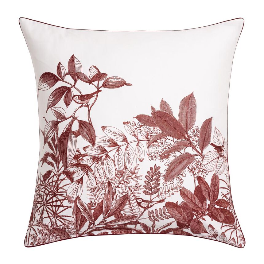 Funda de almohada Feuilles en sc&egrave;ne  Goji 40X80 100% algod&oacute;n, , hi-res image number 1