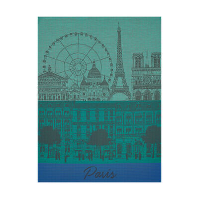 Pa&ntilde;o de cocina Paris panorama Algod&oacute;n