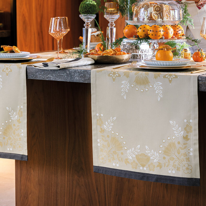 Camino de mesa F&eacute;erie Pain d'&eacute;pices 50x150 100% algod&oacute;n, , hi-res image number 3