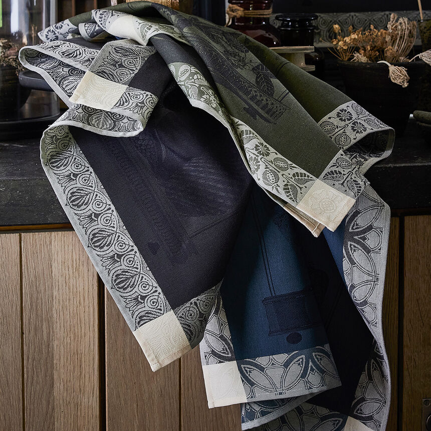 Pa&ntilde;o de cocina Curiosit&eacute;s Animales Nuit 60x80 100% algodon, , hi-res image number 1