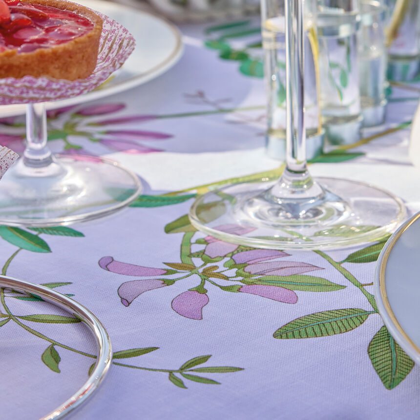 Camino de mesa Pois de senteur Floral 50x150 50% algod&oacute;n - 50% lino, , hi-res image number 0