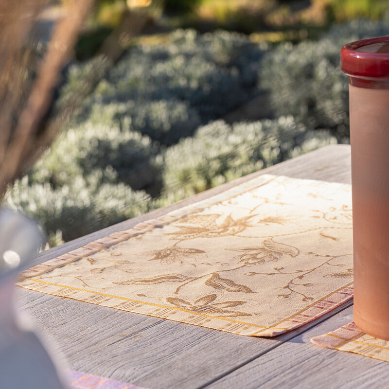 Individual &Eacute;t&eacute; Indien Abricot 50x36 100% lino, , hi-res image number 0