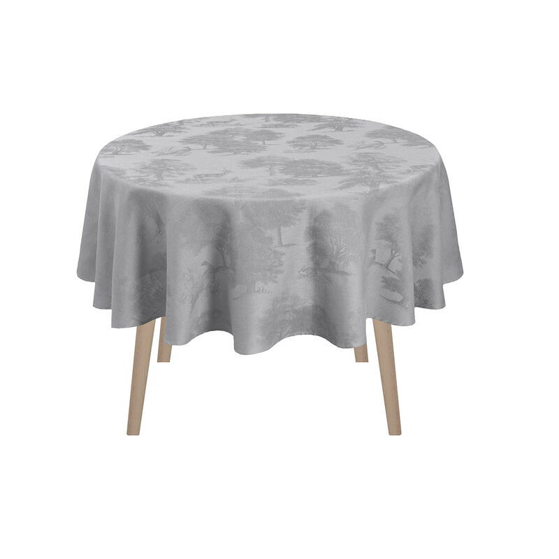 Mantel Souveraine Argent 175x175 100% lino, , hi-res image number 2
